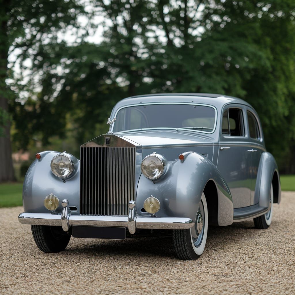 Vintage Rolls-Royce Silver Wraith in Shimmering Chrome