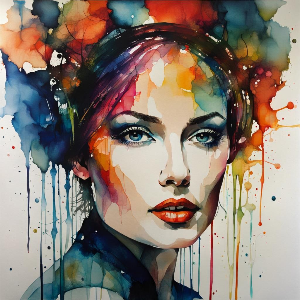 Organic Neurographic Art in Alcohol Ink Style