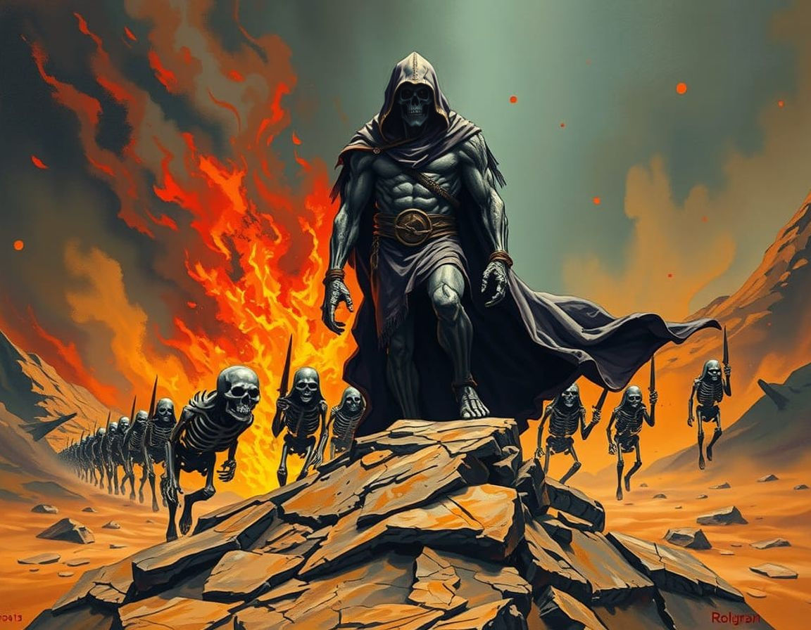 Skeletor Commands Skeleton Army in Stark, Elemental Oil Pain...