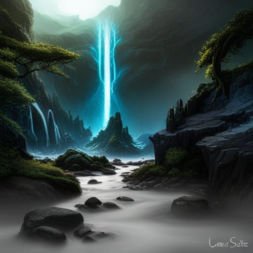 Fantastical Blue Spirit Concept Art