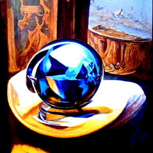 Crystal Ball in Oil Paint Style