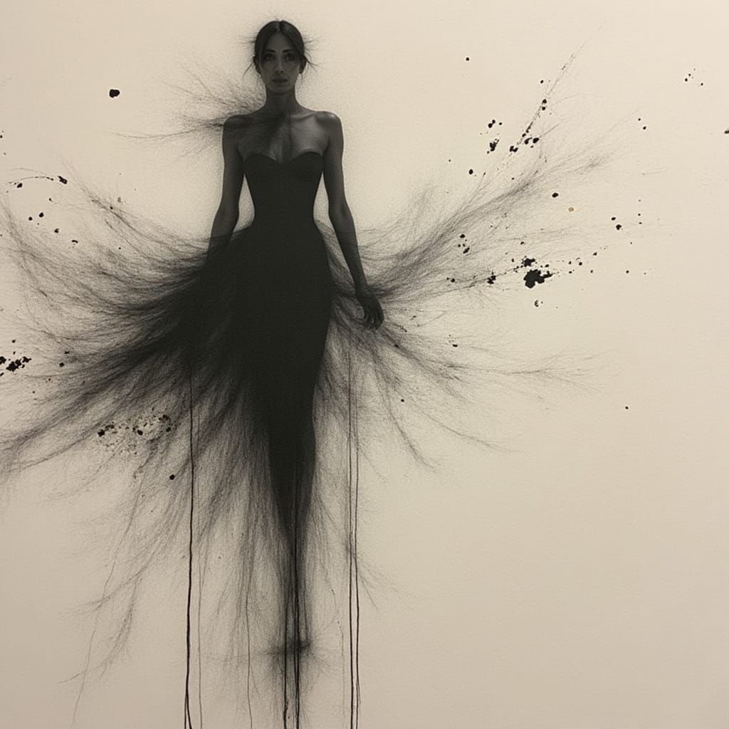 Ethereal Conceptual Art in Black and White