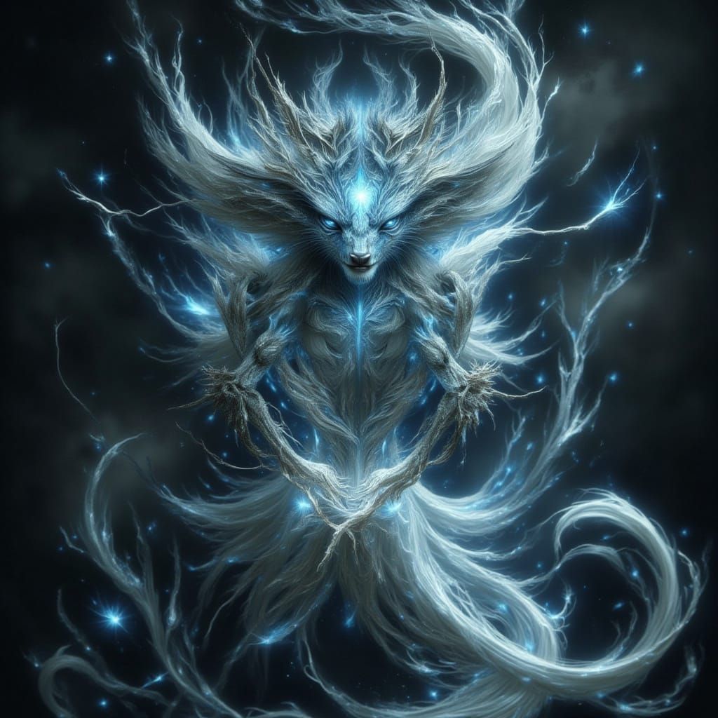 Mysterious Celestial Quadruped in Ominous Splendor