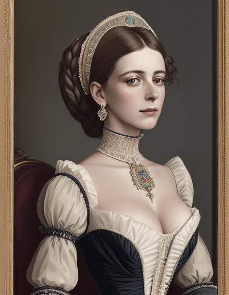 Victorian Lady Portrait with Grand Manor Backdrop