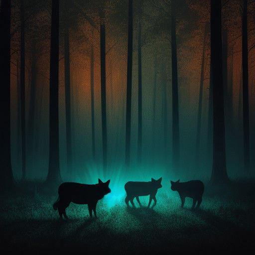 Dramatic Animals Emerge from Mystical Forest Shadows