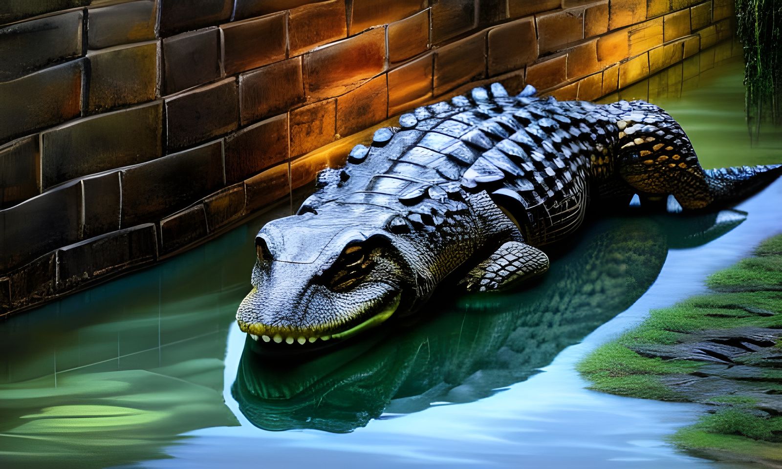 alligator in the city