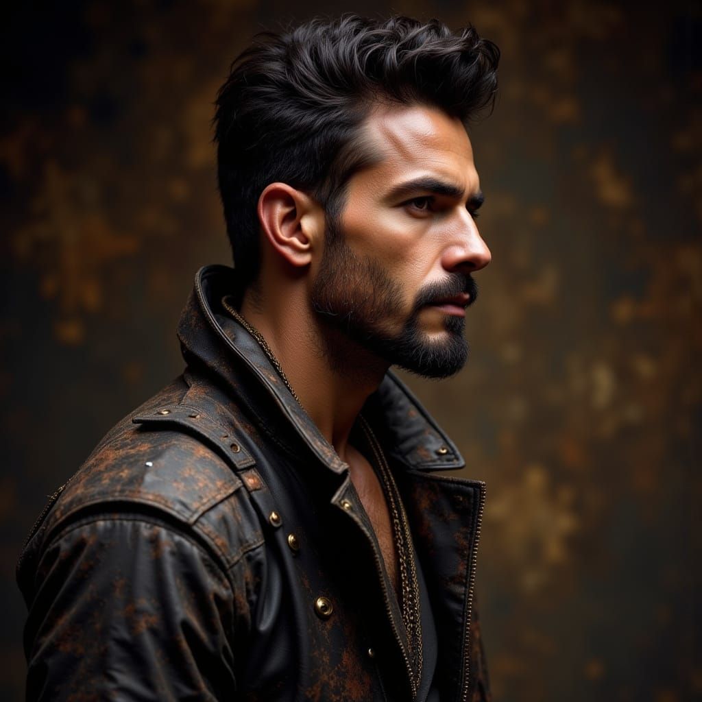 Fine Art Photo of Handsome Spaniard in Chiaroscuro