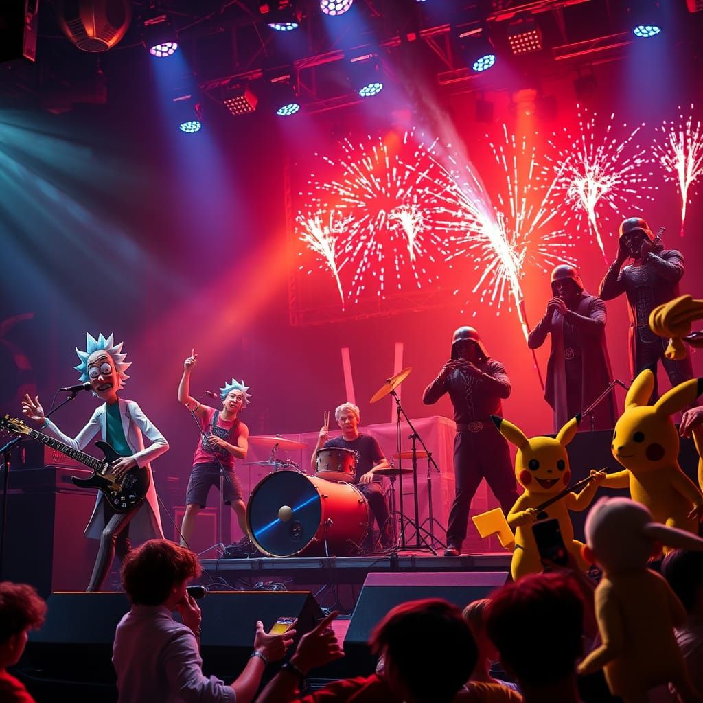 Epic Concert of Fictional Characters in HDR