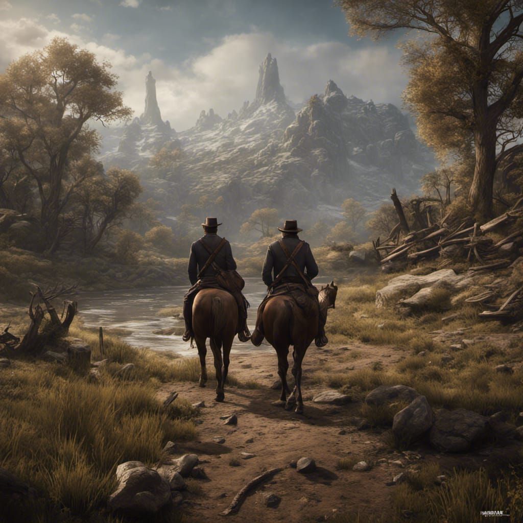 Dutch and Arthur: Detailed Matte Painting