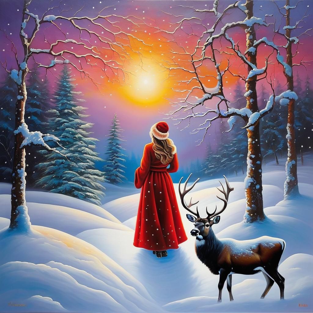 Abstract Painting with Gorgeous Colors and Nuanced Details