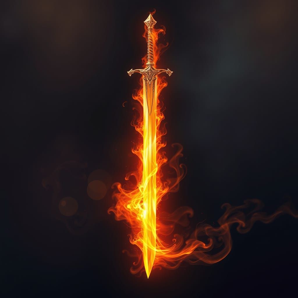 Majestic Ethereal Sword Radiates Otherworldly Glow