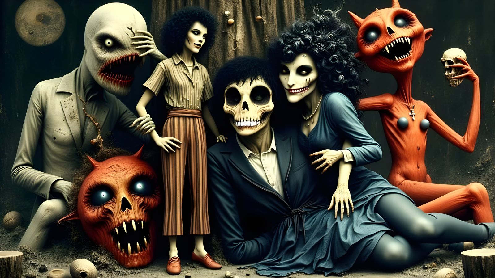 Vampires in Love: A Dark Fantasy Illustration