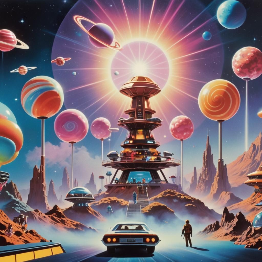 Retro Sci-Fi Scene from 'Candy Cosmos' Movie