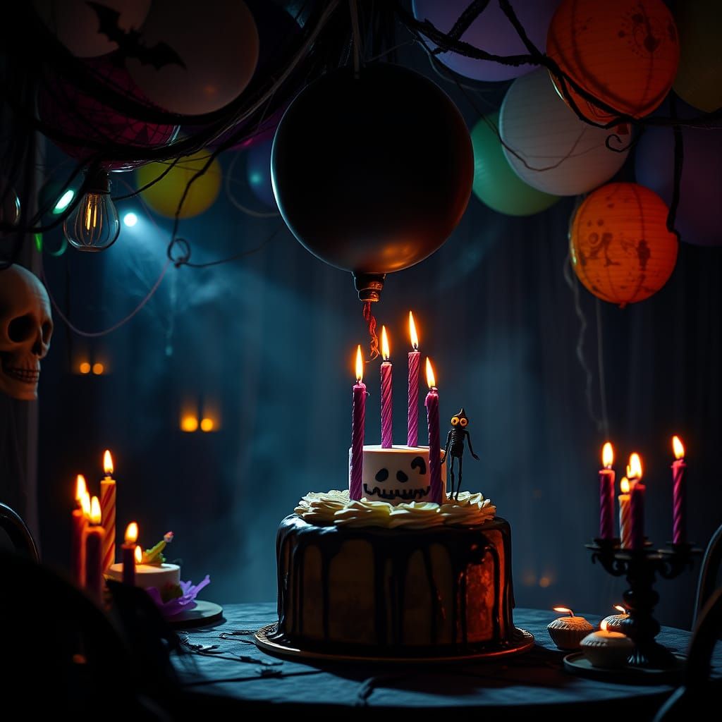 Whimsical Macabre Birthday Party in Tim Burton Style