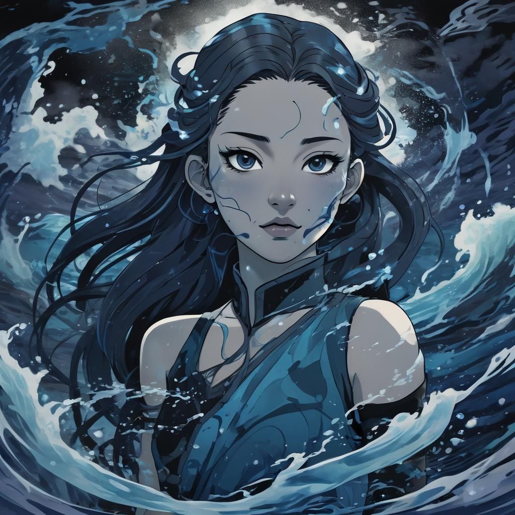 Katara as a Dark Mystic Waterbender