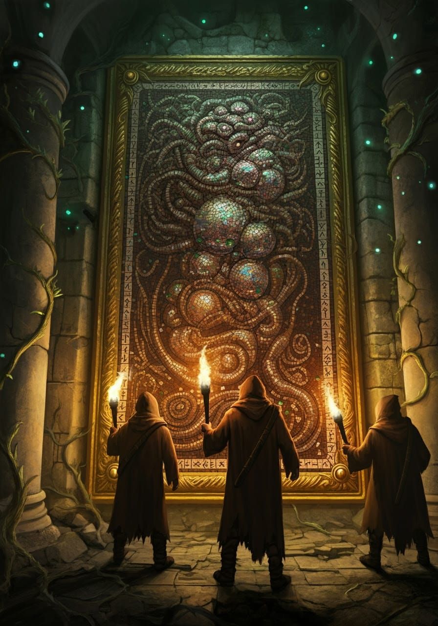 Ancient Temple Mosaic Reveals Eldritch Horror