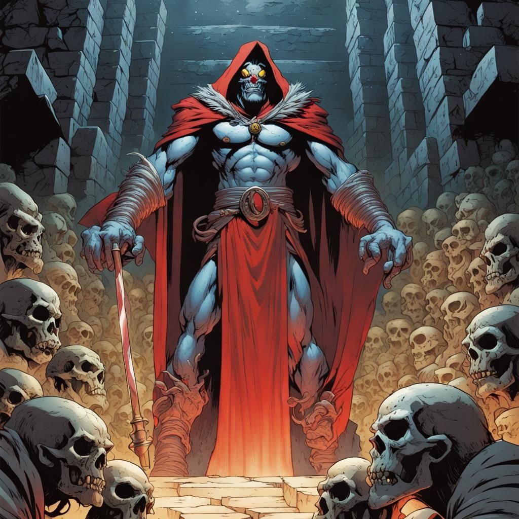 Mumm-Ra Prepares for Battle: Comic Book Art