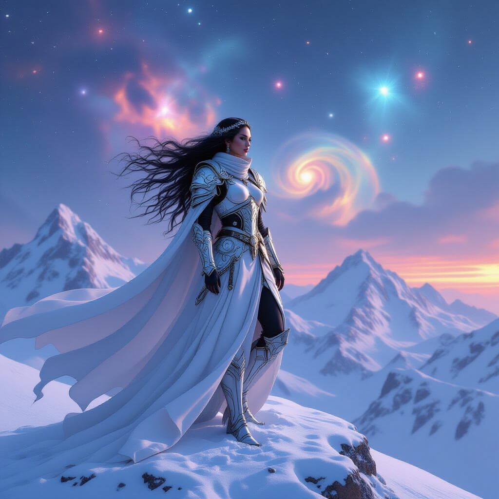 Regal Sorceress in a Cosmic Winter Landscape