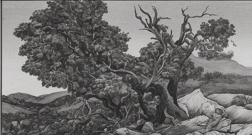 Moses and the Burning Bush Illustration