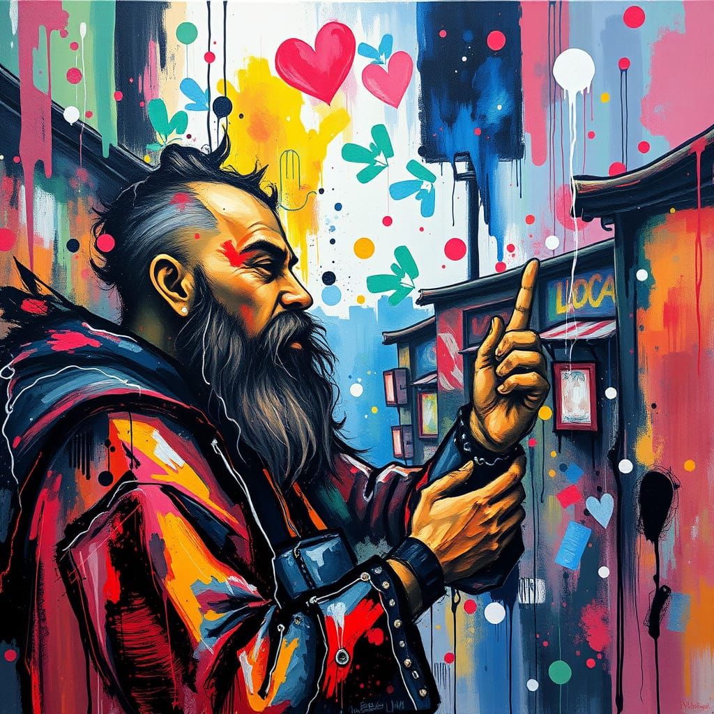 Romantic Expressionist Artist in Motion