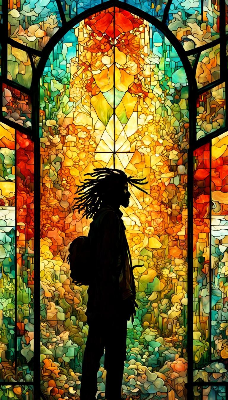 Rasta Man's Stained Glass Fantasy Adventure