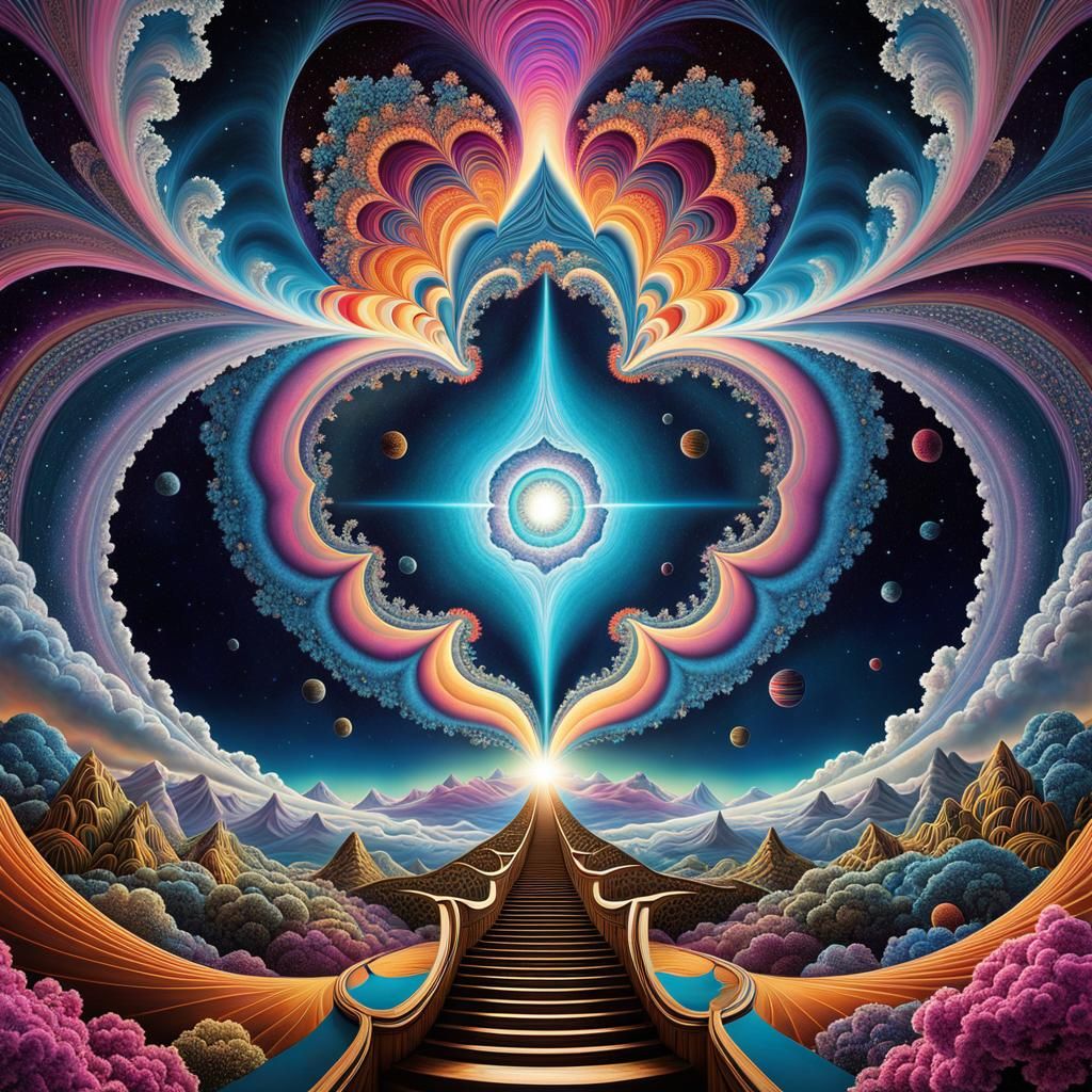 Cosmic Fractal Journey to Universe Center