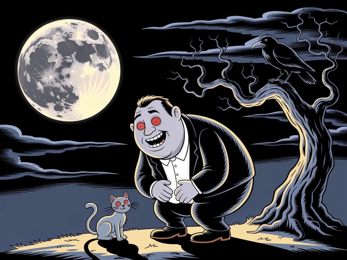 The raven's only thought was: Is lunacy contagious?