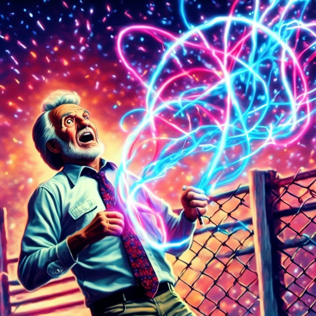 Uncle Joe Bob Grabbed The Electric Fence So Hard That His So...