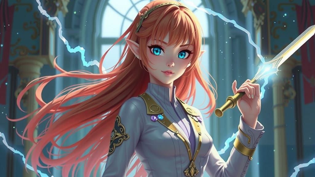 Goddess of Storms in Elegant Leather Armor