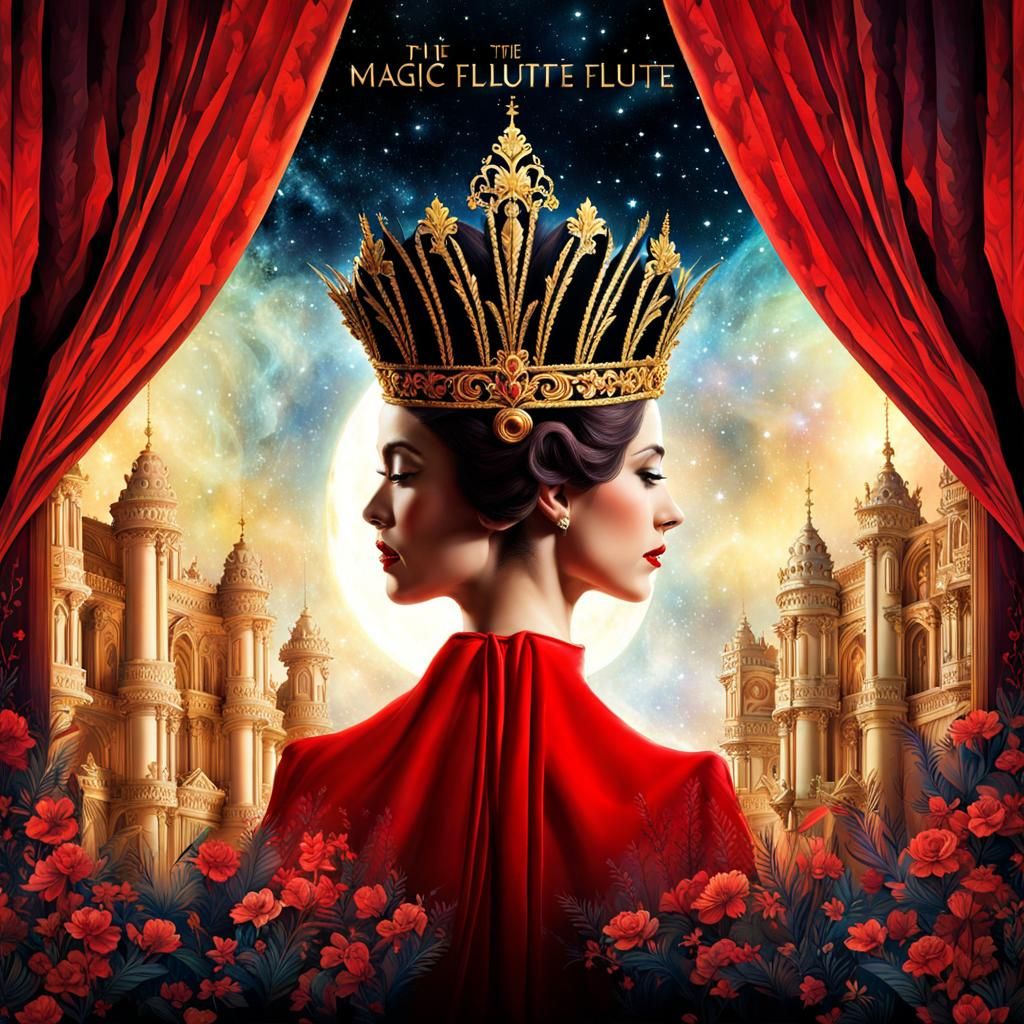 The Magic Flute Opera: Watercolor Poster Art