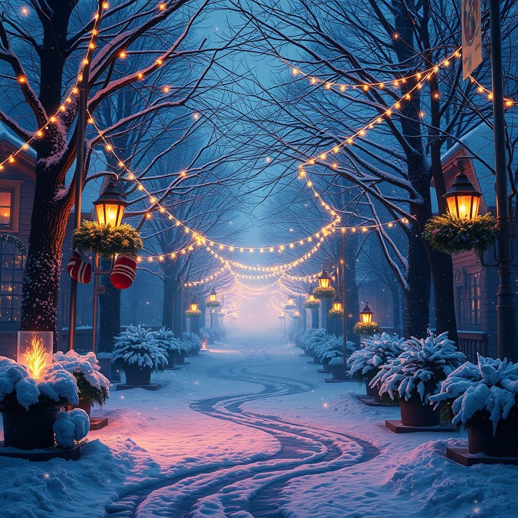 Magical Christmas Wonderland in Epic Cinematic Style