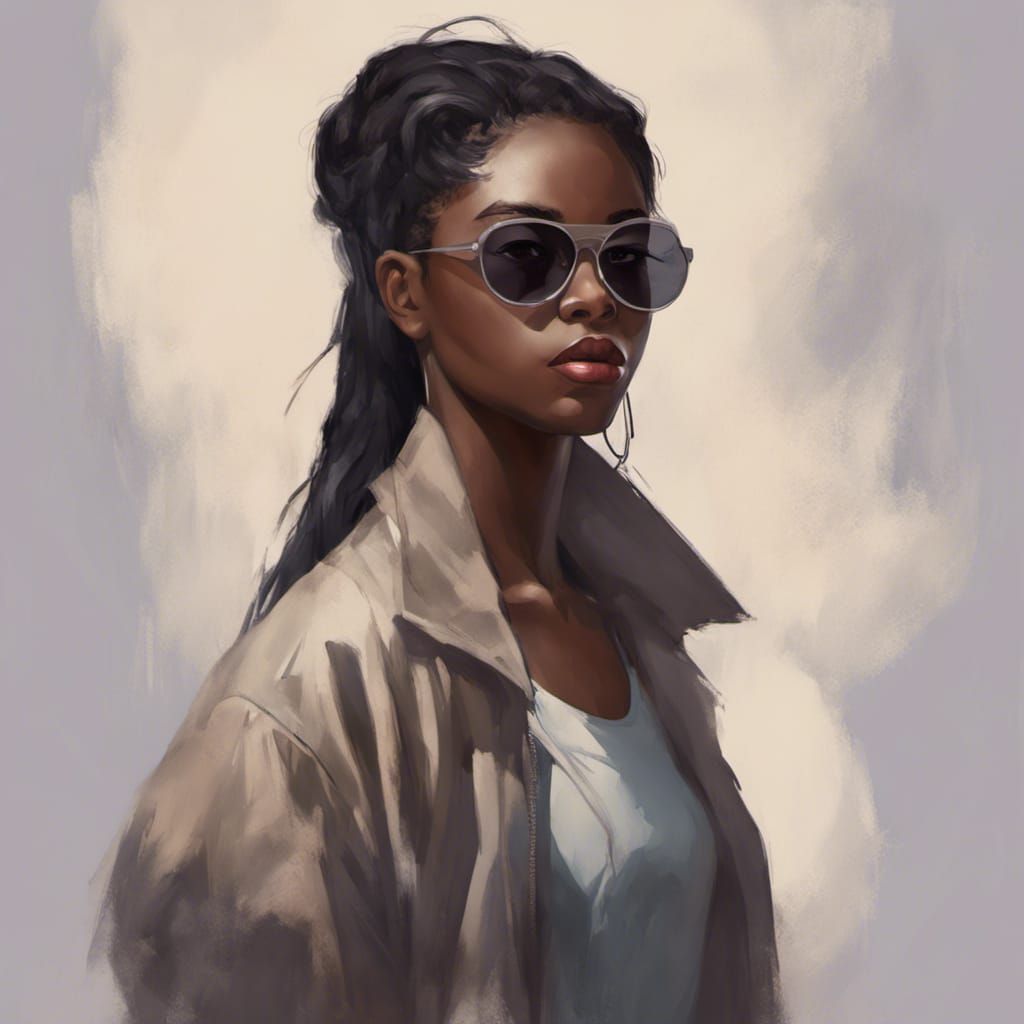 Portrait of a Teenage Woman in Hyperdetailed Style