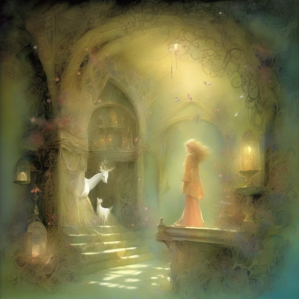 Mysterious Diary in Beautiful Surreal Fantasy