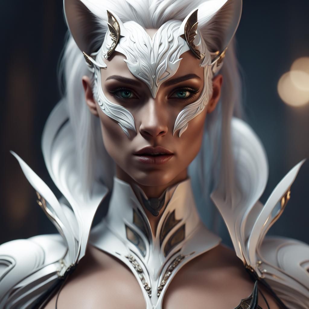 Cinematic Portrait of a Feline Woman