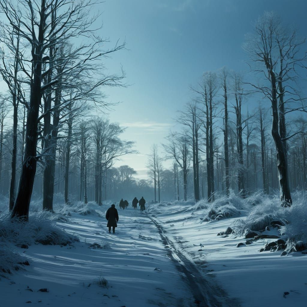 Winter Wonderland in Cinematic Film Grain