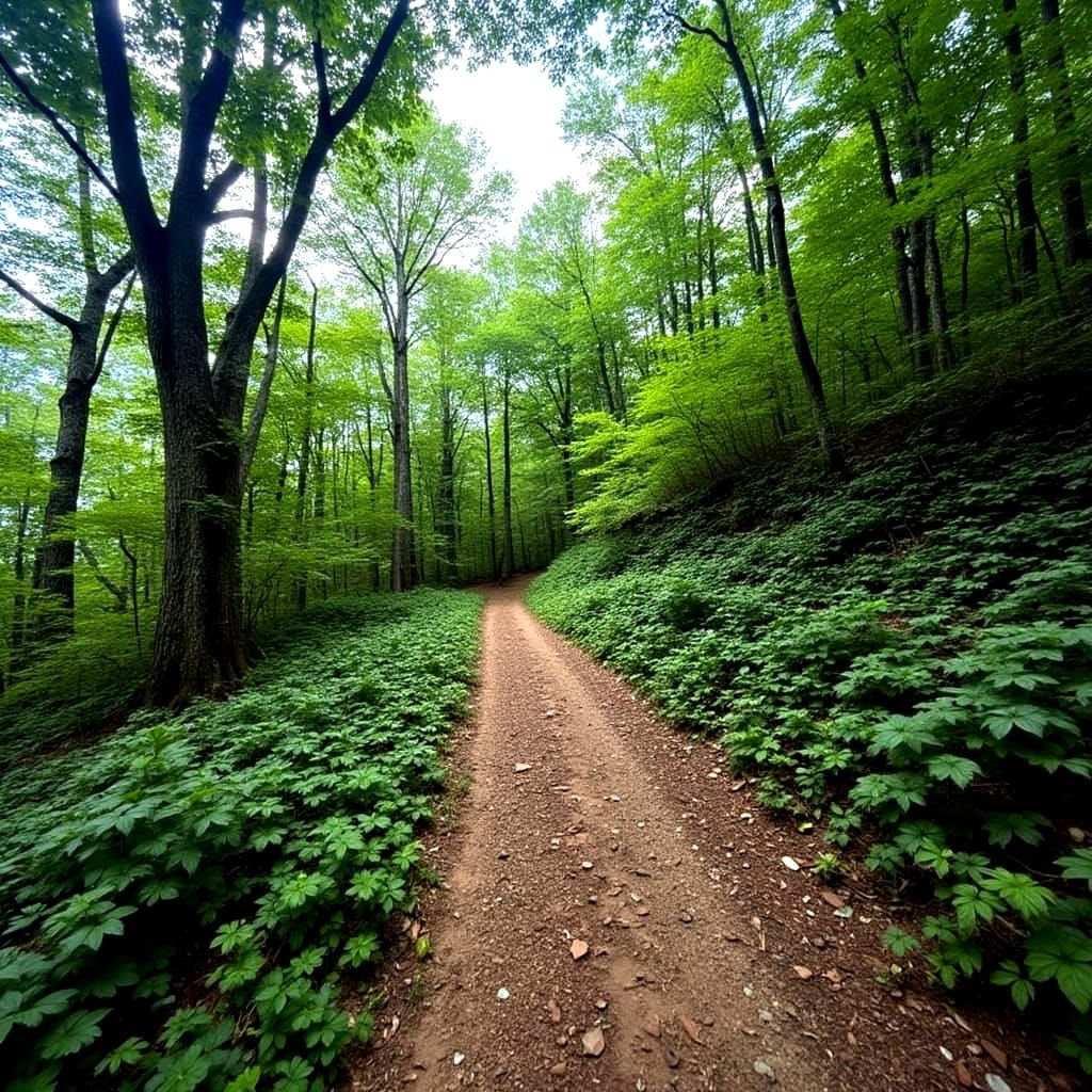 Appalachian Trail Drive in Forested Mountains
