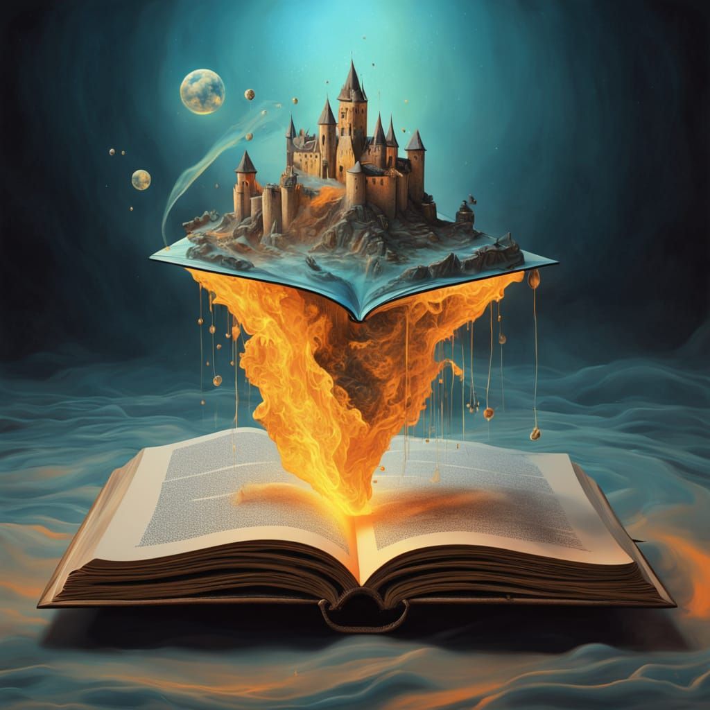 Magical Floating Book Shows Scenes from History