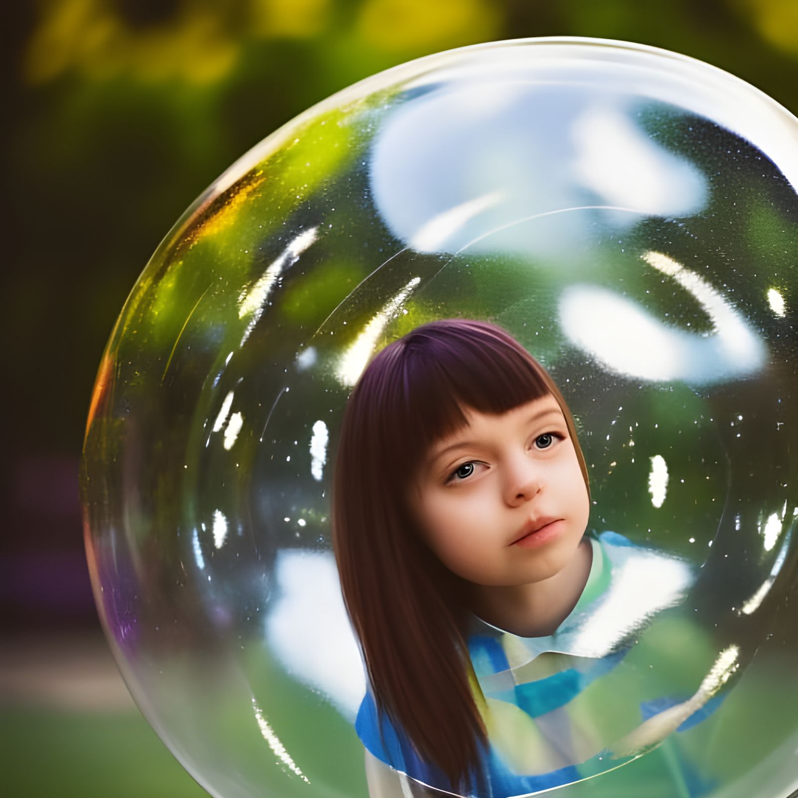 Sister is stuck in a bubble