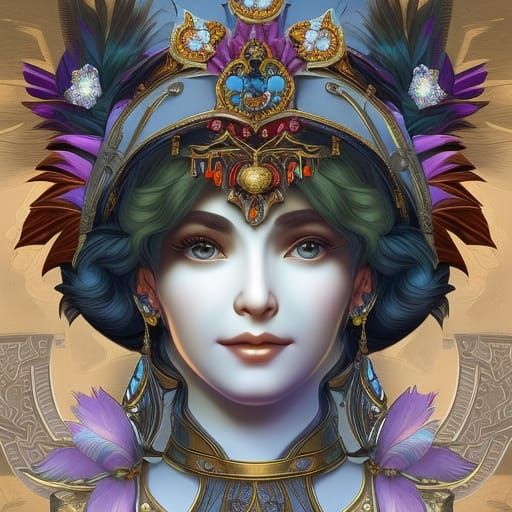 Steampunk Cléo de Mérode Portrait in Manga Anime Style