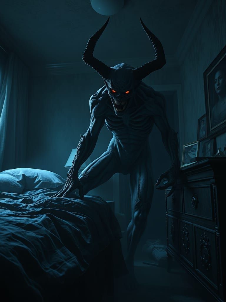 Dark Fantasy Demon Infiltrates a Mysterious Bedroom in Anime...