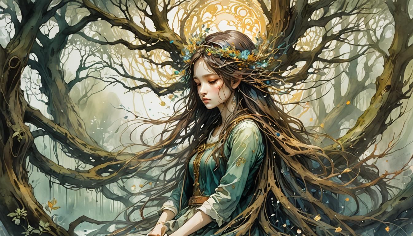 Roots of Remembrance: Watercolor Tree of Life