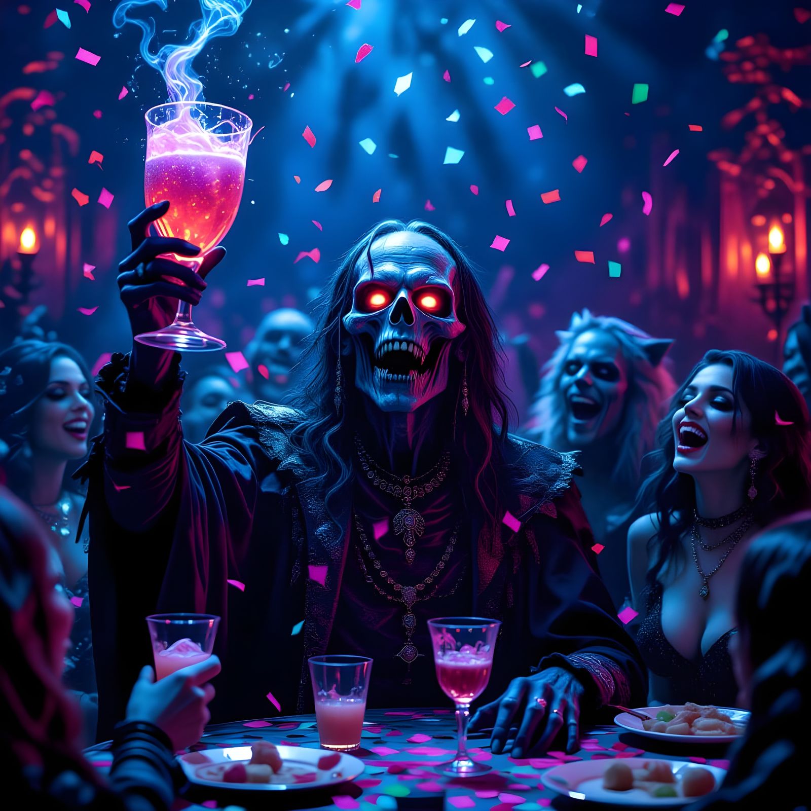 Undead Cheers at Monster Party New Year's Eve