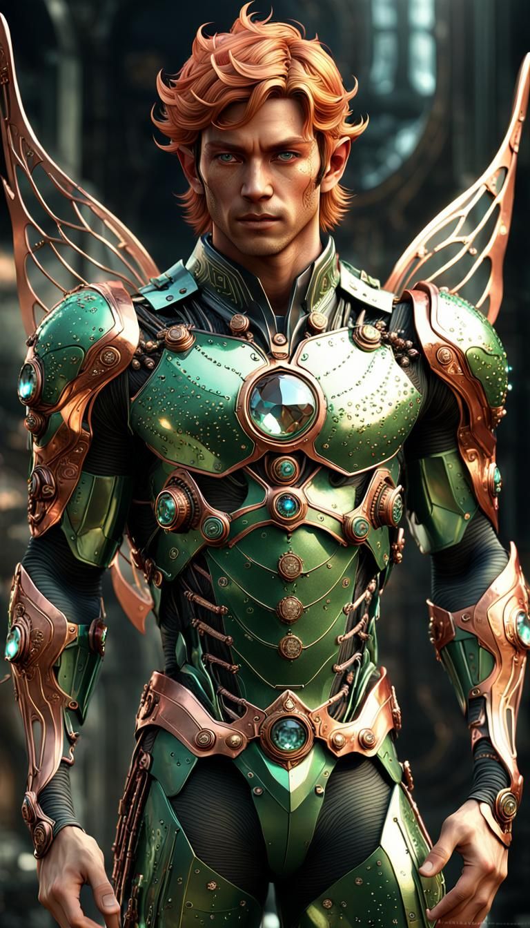 Crystal Copper Elf Prince in Gothic Style