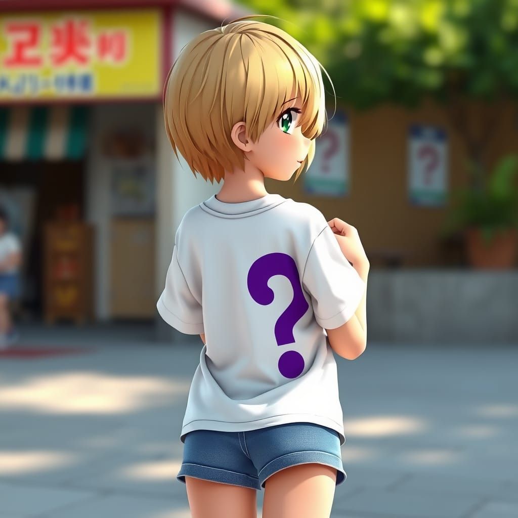 Delicate Girl Turns Back, Sparkling Eyes