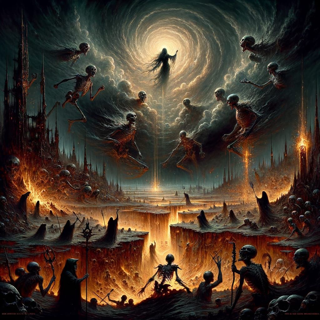 Epic Battle: Witch and Necromancer in Dark Fantasy