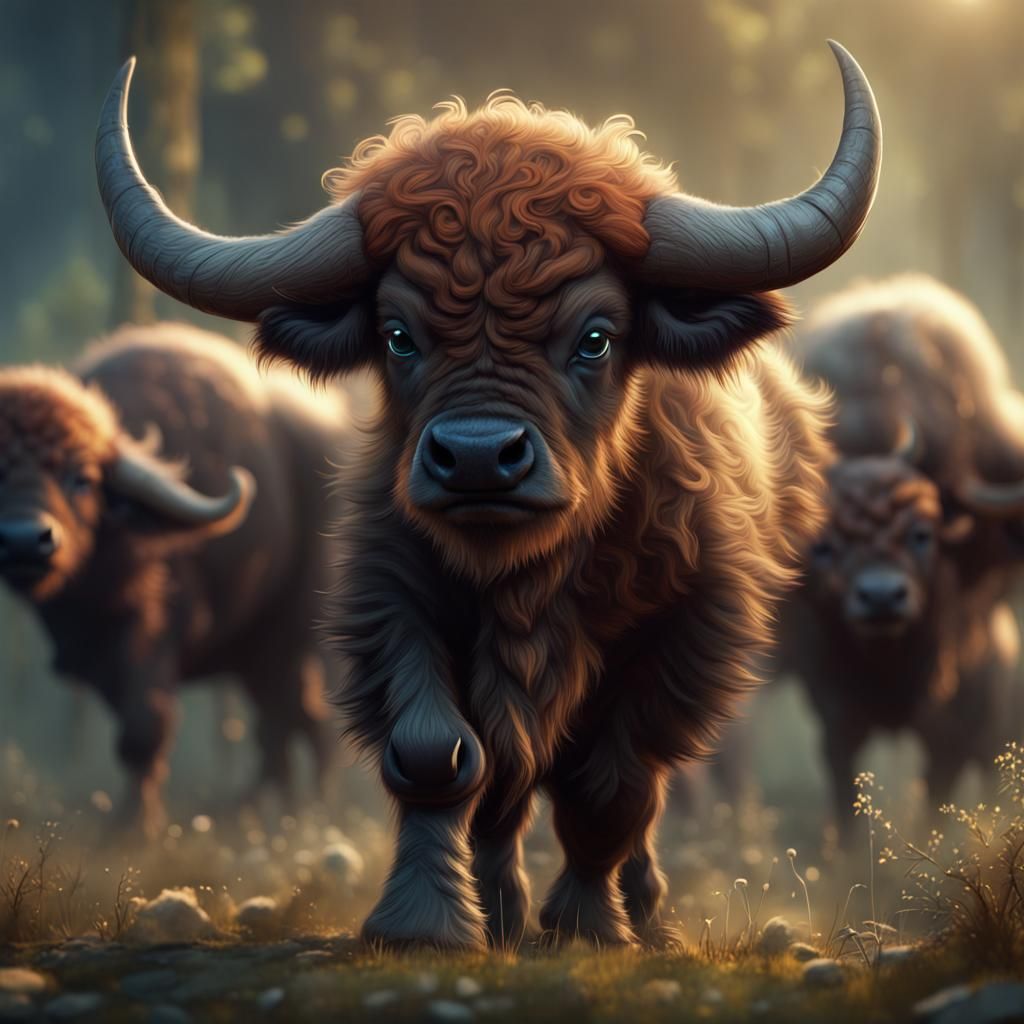 Fantastical Baby Buffalo Concept Art