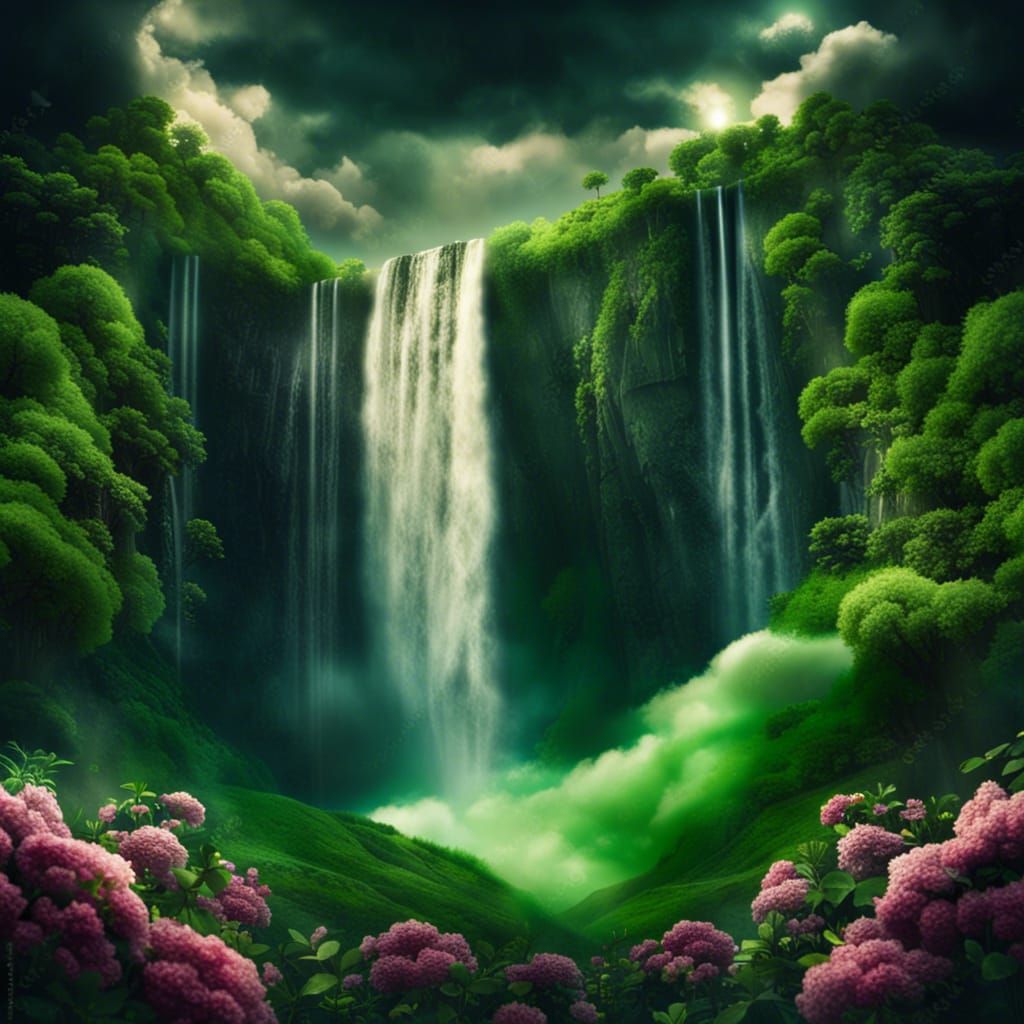 Green Waterfall