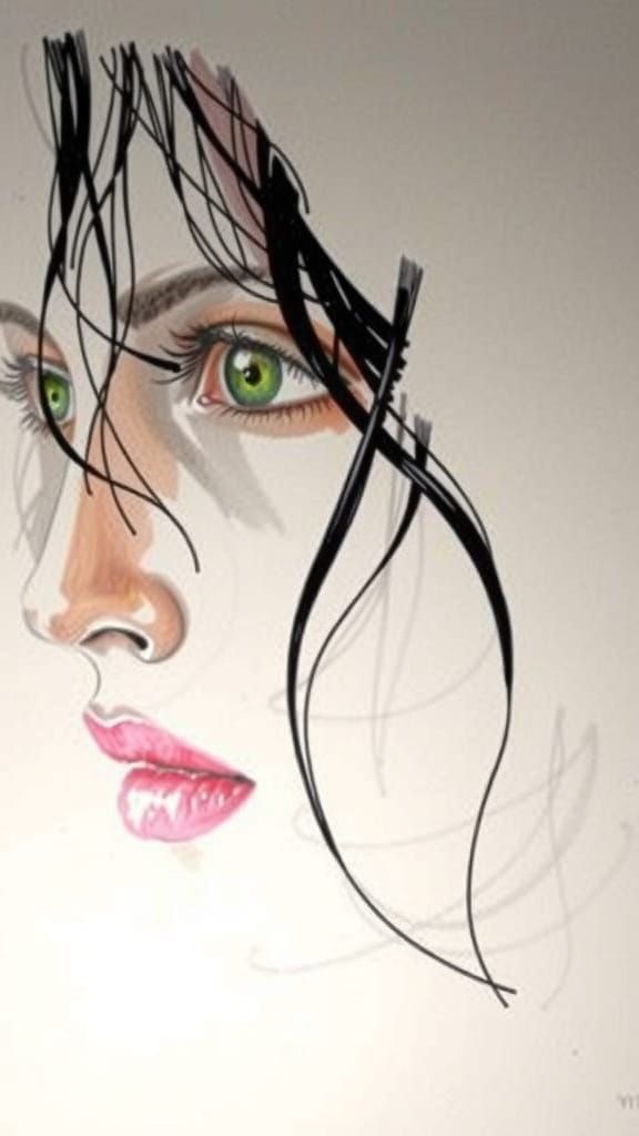 Minimalist Facial Profile Artwork