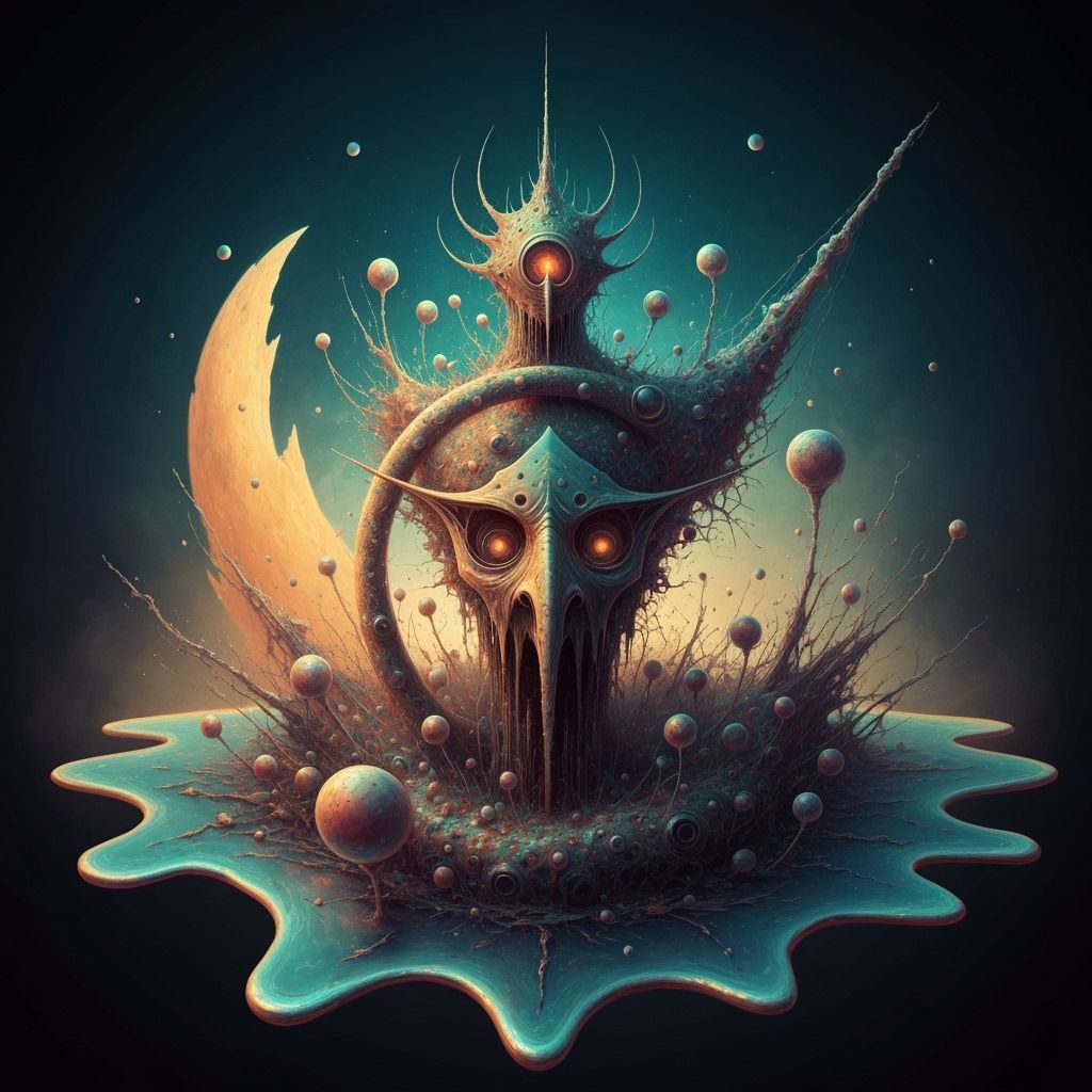 Surreal Astral World in Salvador Dali Style