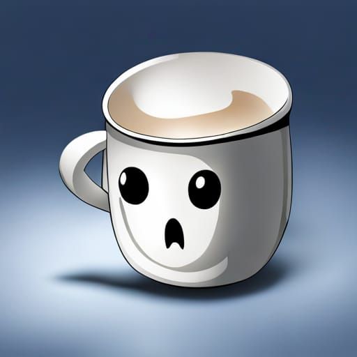 Cute Ghost Coffee Cup: A Realistic Rendition